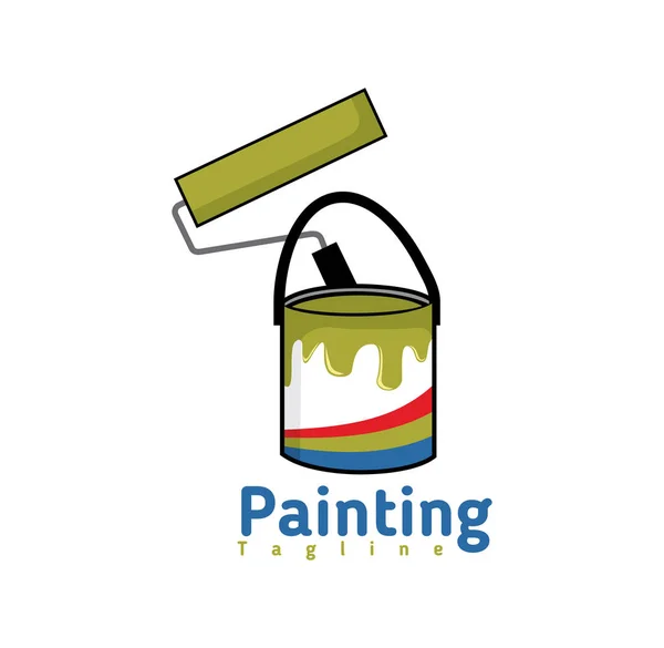 Pintura Empresa Logotipo Design Ilustração Vetor Eps Formato Adequado Para — Vetor de Stock