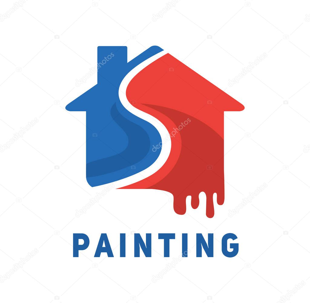 Painting company logo design illustration , suitable for your design needs, T-shirt, logo, illustration, animation, etc.