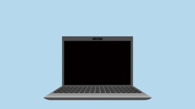 Müslüman Kadın Müşteri Desteği Animasyon Video 4K ile Dizüstü bilgisayarın açılması için eğitim şirketi pazarlaması vb.