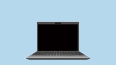 Siyah Kadın Müşteri Desteği Animasyon Video 4K ile Dizüstü bilgisayarın açılması için eğitim şirketi pazarlaması vb.