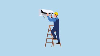 HVAC Teknik Servis Canlandırma Video 4K Proje ihtiyaçlarınız için uygun