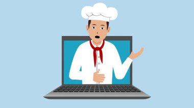 Proje ihtiyaçlarınız için uygun olan Erkek Aşçı Canlandırma Video 4K ile Laptop Açılıyor