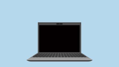 Proje ihtiyaçlarınız için Siyah Kadın Öğretmen Animasyon Video 4K ile Laptop Açılıyor