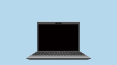 Müslüman Kadın Animasyon Video 4K ile Laptop Açılıyor Proje ihtiyaçlarınız için uygun