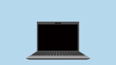 Siyah Kadın Animasyon Video 4K ile Laptop Açılıyor Proje ihtiyaçlarınız için uygun