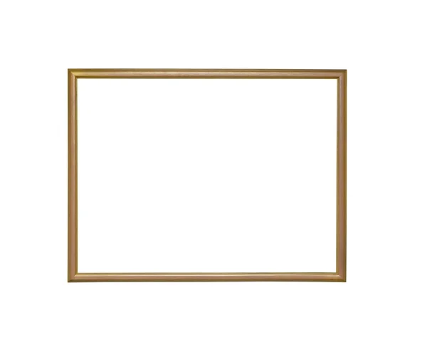 Old Wood Antique Golden Frame Isolated White Background Clipping Path — Stock Photo, Image