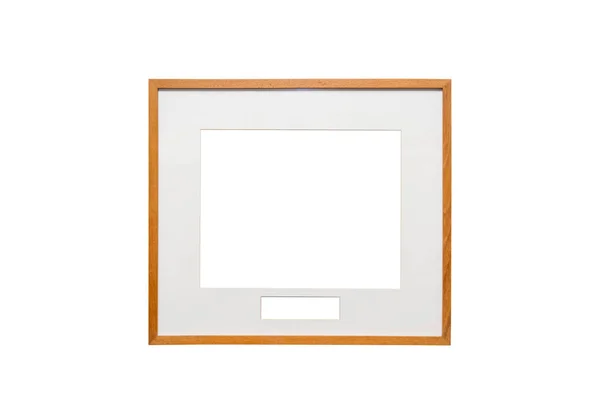 古老的木制古董金相框 白色背景隔离 省去快捷方式 — 图库照片