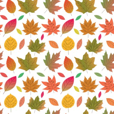 Şirin düşüş, beyaz arka planda parlak renklerde pürüzsüz desen bırakır. Ev dekorasyonu, giysi, tekstil, hediye paketi ve tebrik kartları için harika. yüzey deseni tasarımı 