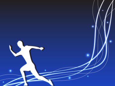Runner arka plan siluet soyut çizgilerle