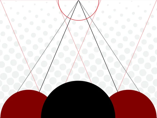 線で抽象的なサークル幾何学背景 — ストックベクタ