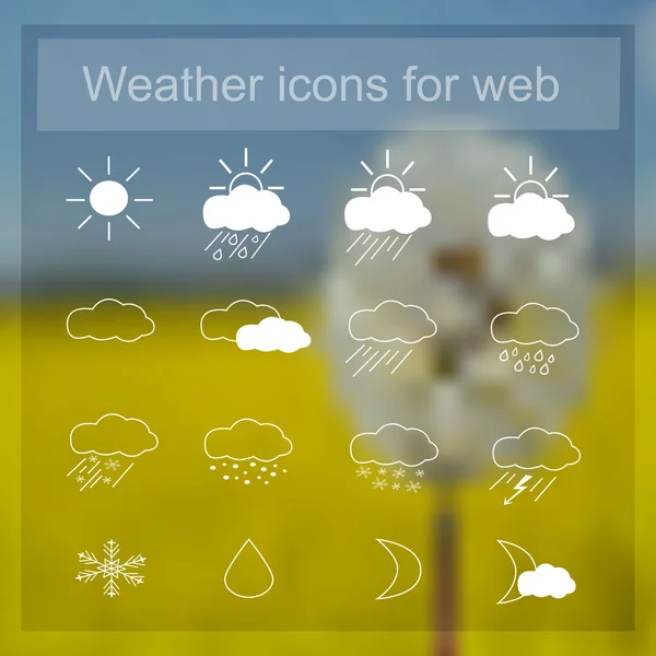 Iconos meteorológicos para web — Archivo Imágenes Vectoriales