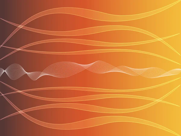 Orange abstrakter Hintergrund mit Wellen — Stockvektor