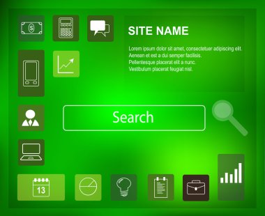 Web sayfası menü şablonu