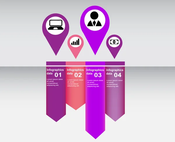 Esquema gráfico de información moderna — Vector de stock