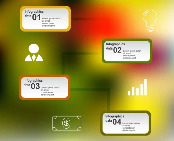 Etapas infográficas do sucesso empresarial — Vetor de Stock