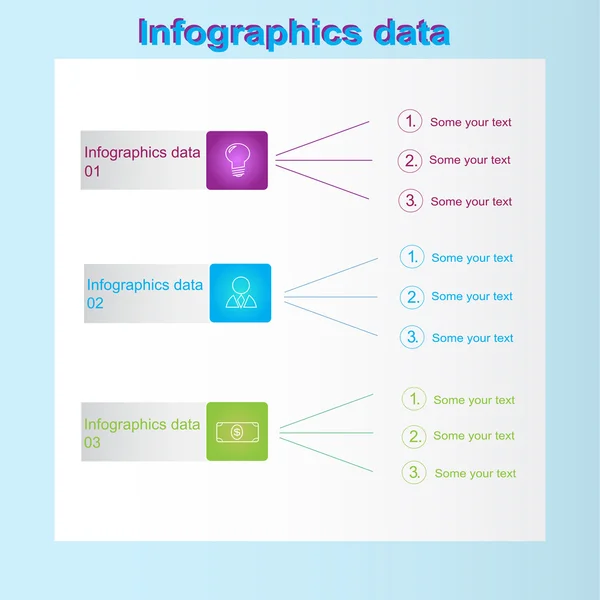 Datos infográficos modernos con colores azules — Archivo Imágenes Vectoriales