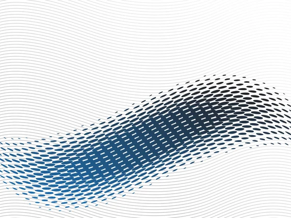 Abstrakt halvton blue wave halvton bakgrund — Stock vektor