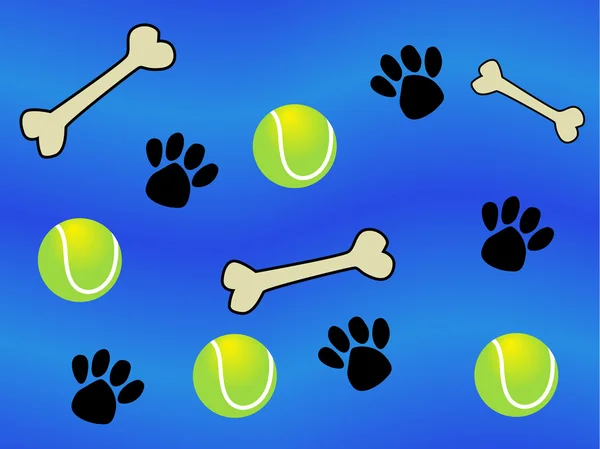 Kemikler ve tenis topları ile hayvan ayak izleri duvar kağıdı