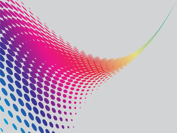 抽象的彩虹波半色调效果 — 图库矢量图片