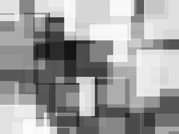 Abstraktní černé bílé čtverce s rozbitým efektem — Stockový vektor
