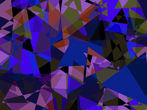 Fondo de triángulos de color azul abstracto — Vector de stock