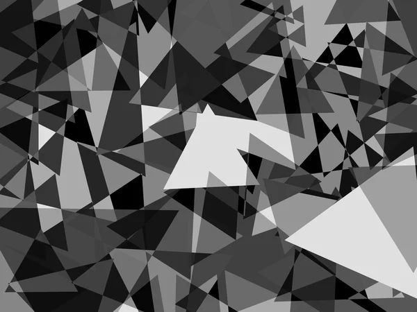 Abstrait noir blanc fond triangles — Image vectorielle