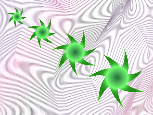 抽象的な緑の星の背景のブレンド — ストックベクタ