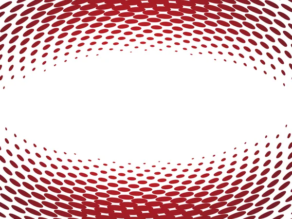 Fondo de ondas rojas abstractas de medio tono — Vector de stock