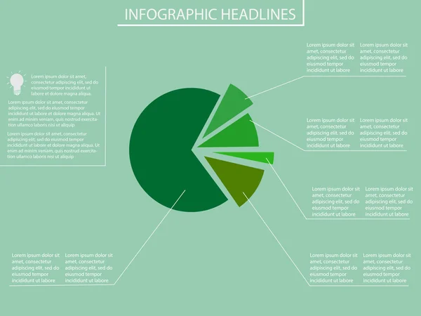 Infografía fondo diagrama verde — Archivo Imágenes Vectoriales