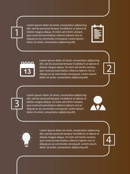 Infographic řádek s ikonami podnikání — Stockový vektor