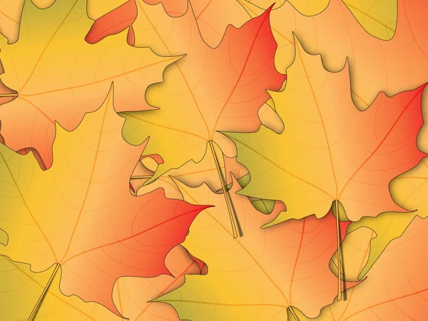 Feuilles d'érable d'automne vecteur de fond — Image vectorielle