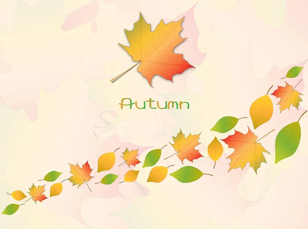 Abstract autumn leaves color background — 图库矢量图片