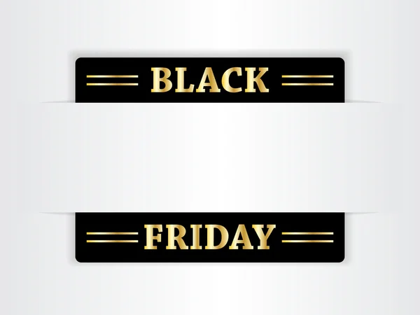 Black friday sales card with paper cut — Stock Vector