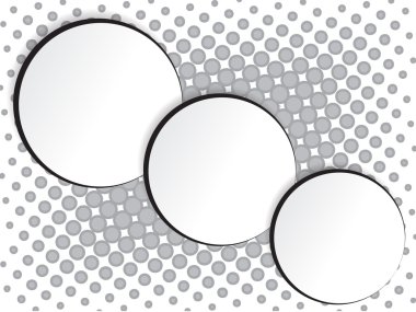 3D kağıt daire arka plan sembolü