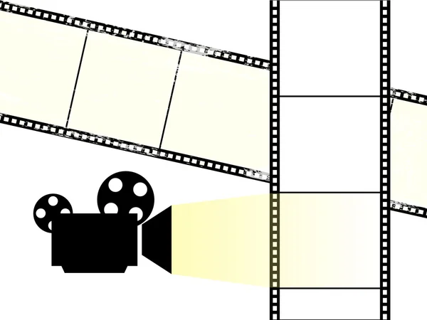 Videokamera bakgrund med foto remsor — Stock vektor