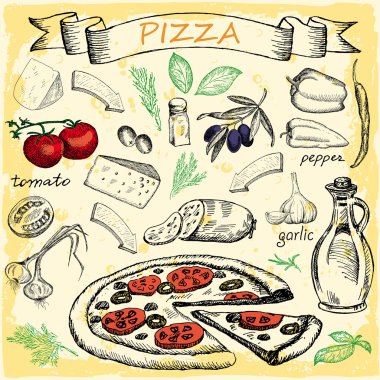 malzemelerle pizza