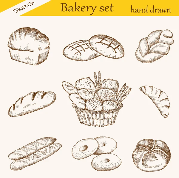 Bakkerij set — Stockvector