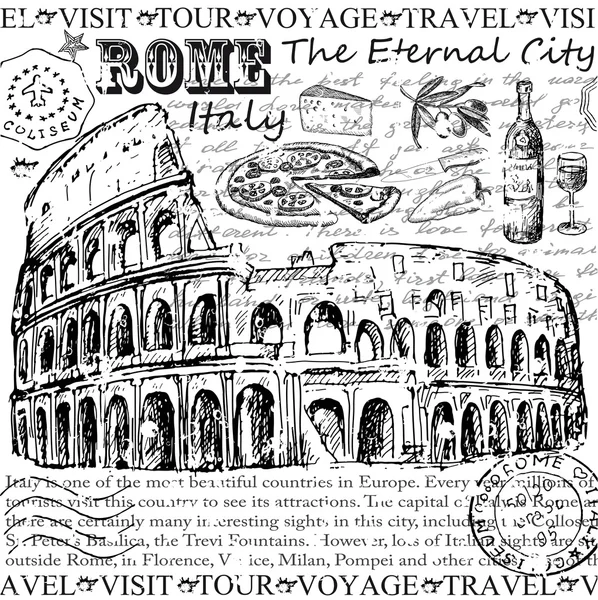 Rome Italie — Image vectorielle