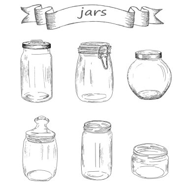 glass jars  clipart