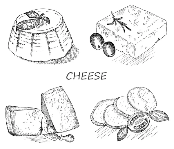 Σύνολο τυρί — Διανυσματικό Αρχείο