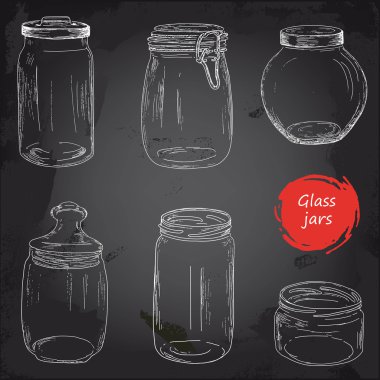 glass jars clipart