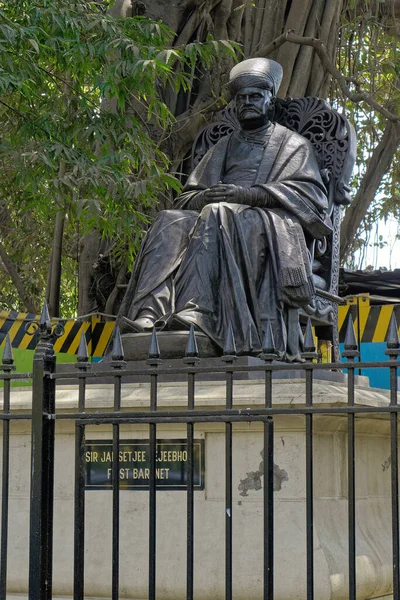 Abr 2019 Estátua Sir Jamsetjee Jejeebhoy Primeiro Baronete Jejeebhoy Bombaim — Fotografia de Stock