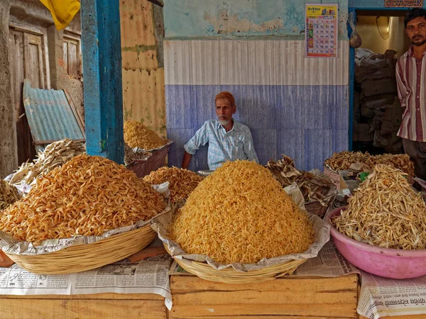 Jun 2019 Dried Fish Shop Neral Market District Raigadh Maharashtra — Stock Photo, Image