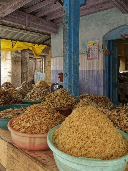 Jun 2019 Dried Fish Shop Neral Market District Raigadh Maharashtra — Stock Photo, Image