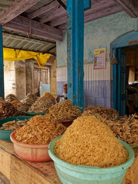 June 2019 Dried Fish Shop Neral Market District Raigadh Maharashtra — 스톡 사진