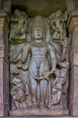 06 Haziran 2008 Hariharan formu Vishnu Hari ve Siva Haran Durga tapınağında, Aihole, Karnataka, Hindistan 