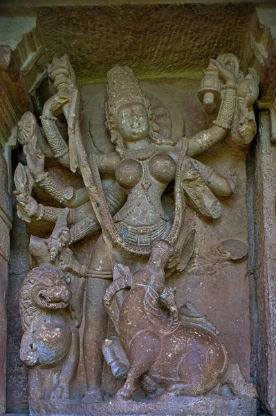 Jun 2008 Eller Tidigt Århundradet Staty Hinduiska Godes Durga Formenmahisasur — Stockfoto