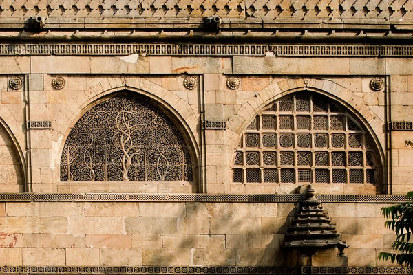 Dec 2007 Stone Screen Sidi Saiyyed Mosque Known Sidi Saiyyid — Stockfoto
