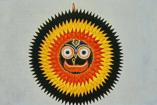 Oct 2020 Pipli Applique Decorative Handicrafts Wall Hang Lord Jagannath — стокове фото