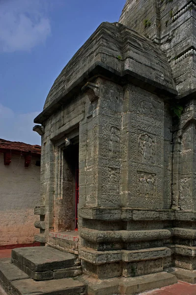 Sep 2009 Templo Shiva Tallado Piedra Madera Complejo Templos Nanda — Foto de Stock